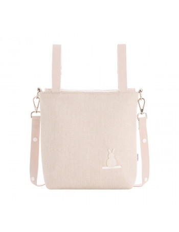 Bolso talega lino beige...